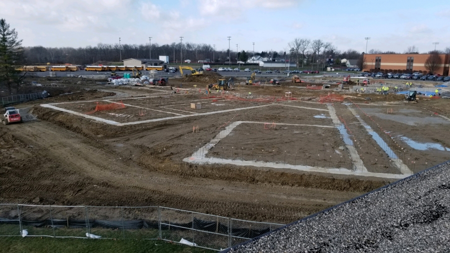 Aerial View of the Construction Site